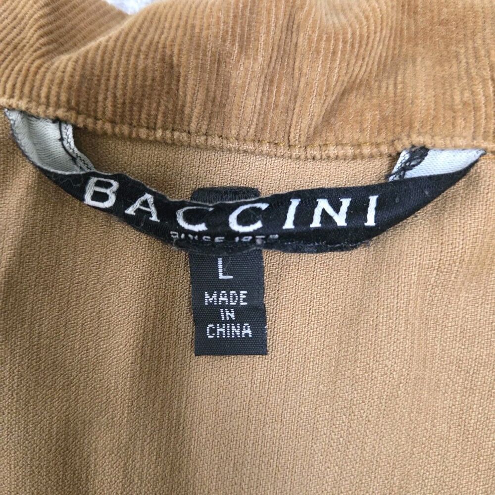 Baccini Corduroy Trucker Jacket Camel Light Stretch Snaps Women’s L/See Desc - Picture 6 of 10